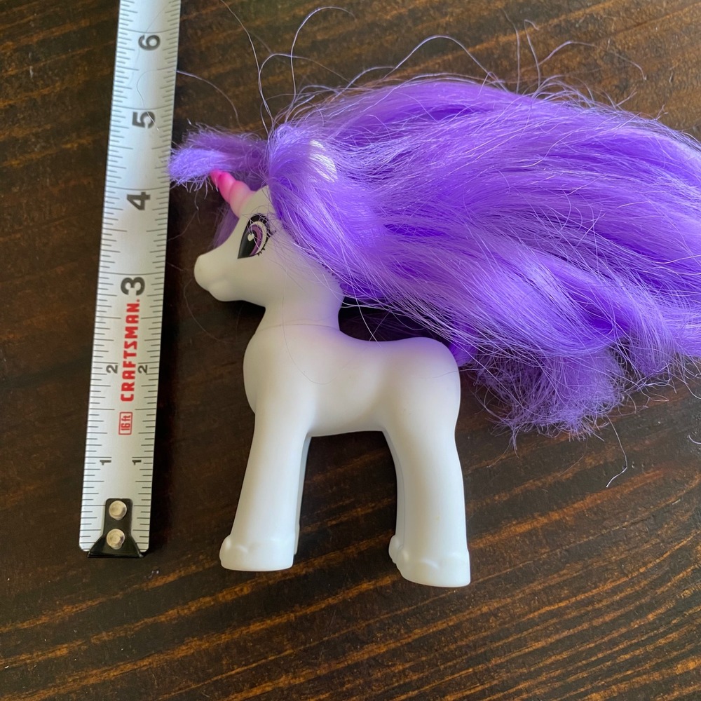 Zuru 5 Surprise Unicorn Squad White Purple‎ Pony Figure Heart Eyes DG201109 - Picture 5 of 5
